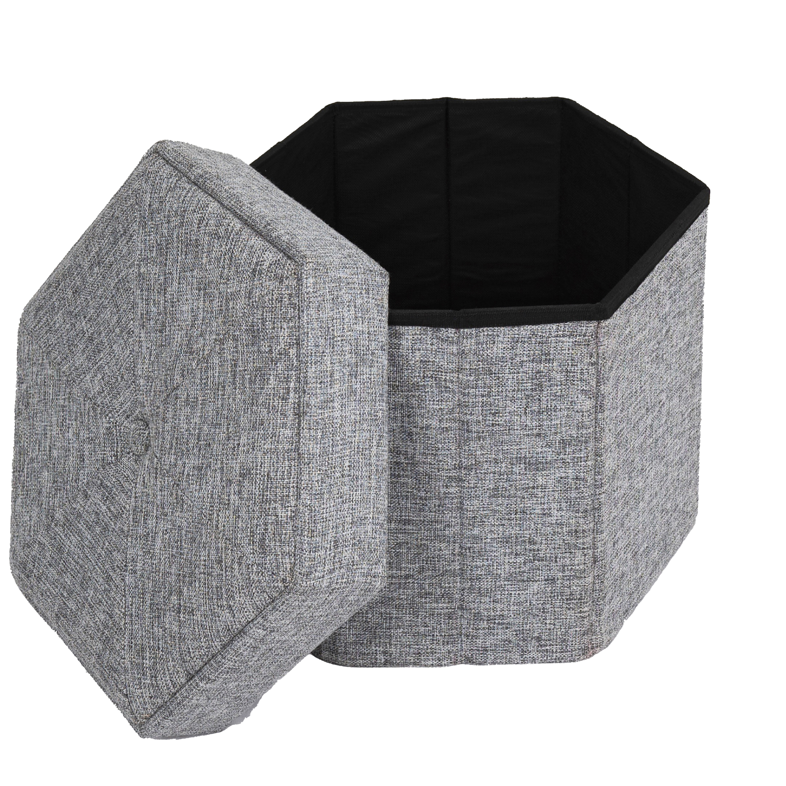 New Foldable Hexagon Ottoman for Living Room, Bedroom, Playroom or Office