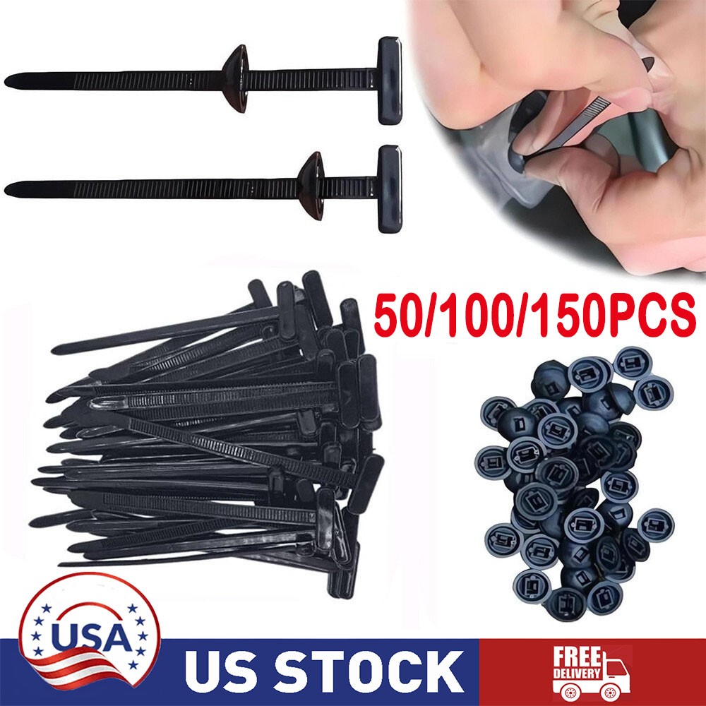 Nylon Universal Cable Tie Buckle Self-Locking Nylon Zip Ties Holder NEW