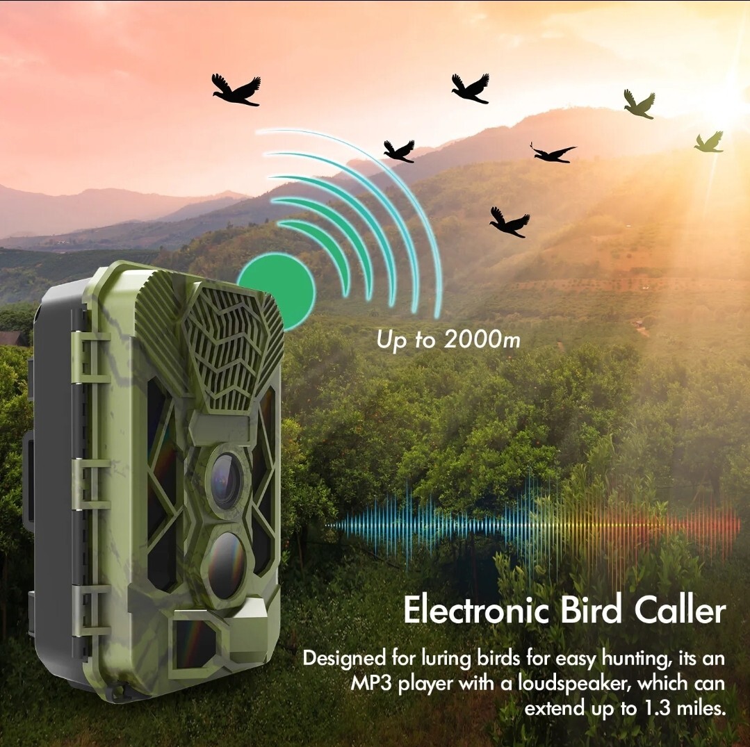 Rexing H3 Electronic Animal Caller Trail Cam 2.7K Video + 20MP Photo - NEW