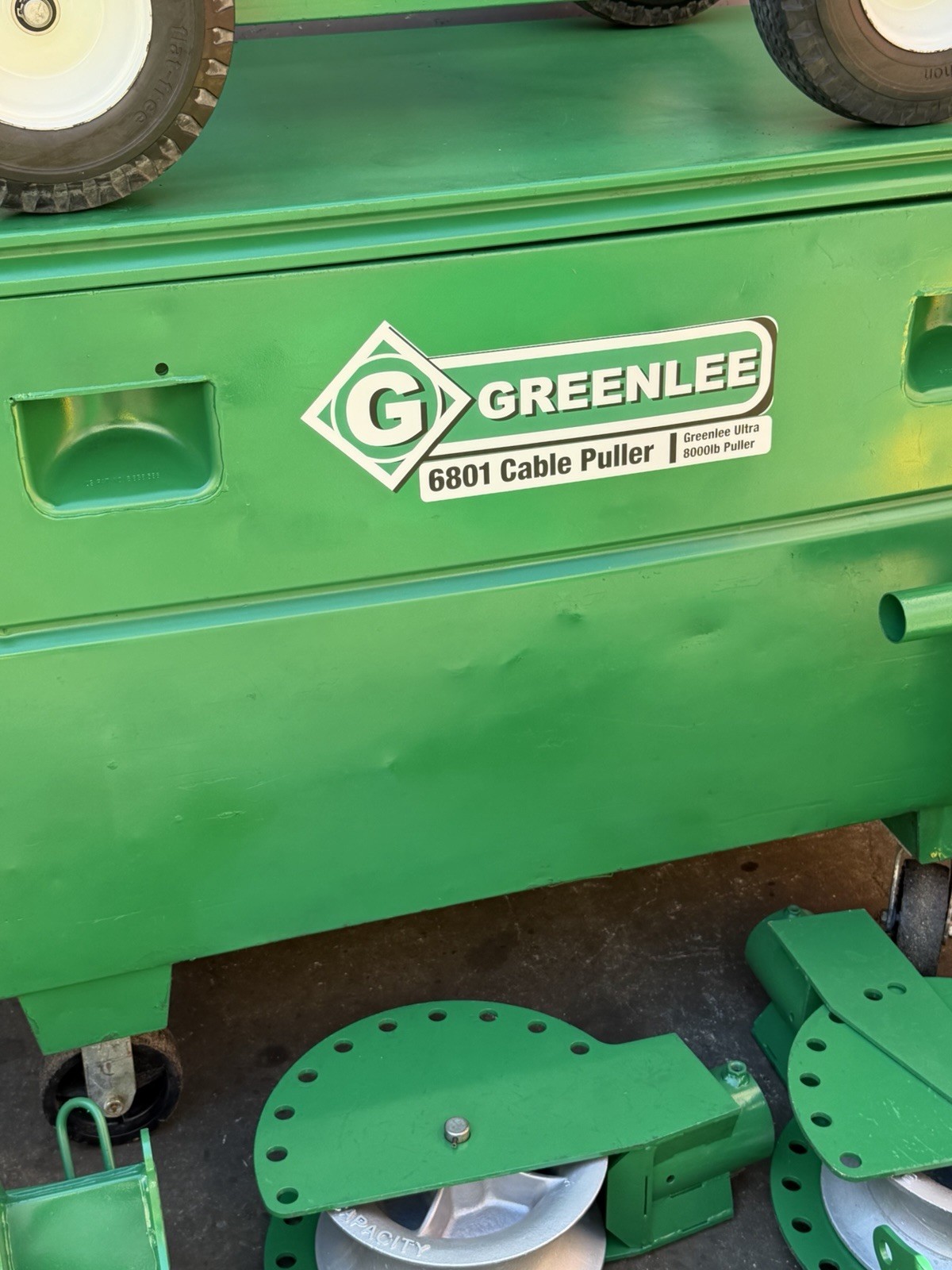 Greenlee 6805 6800 Ultra Cable Tugger Wire Puller Set 8000 Lb. Complete Tested!!