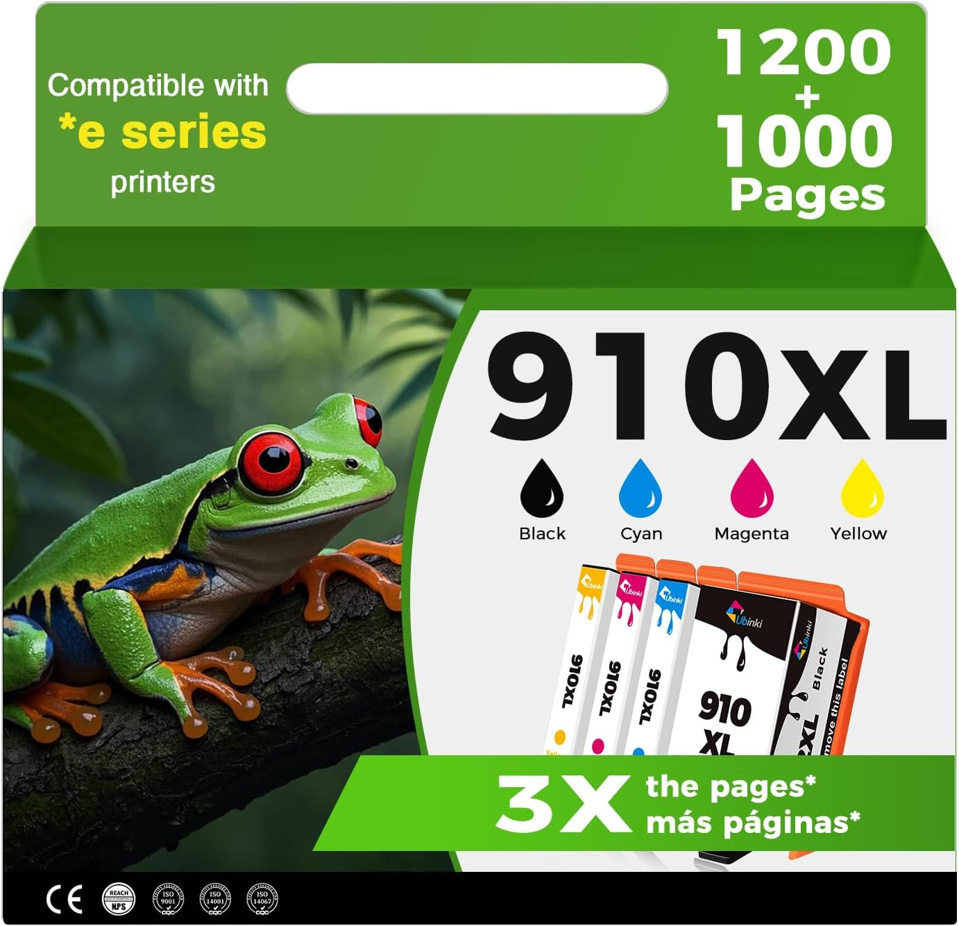 910XL Ink Cartridges Combo Pack for OfficeJet Pro 8015e 8025e 8022e 8028e 8035e