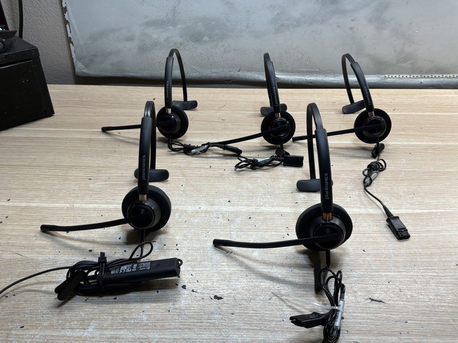 Plantronics EncorePro HW510 Black Headband Headsets/ PREOWNED/ Lot Of 5/JUA3263