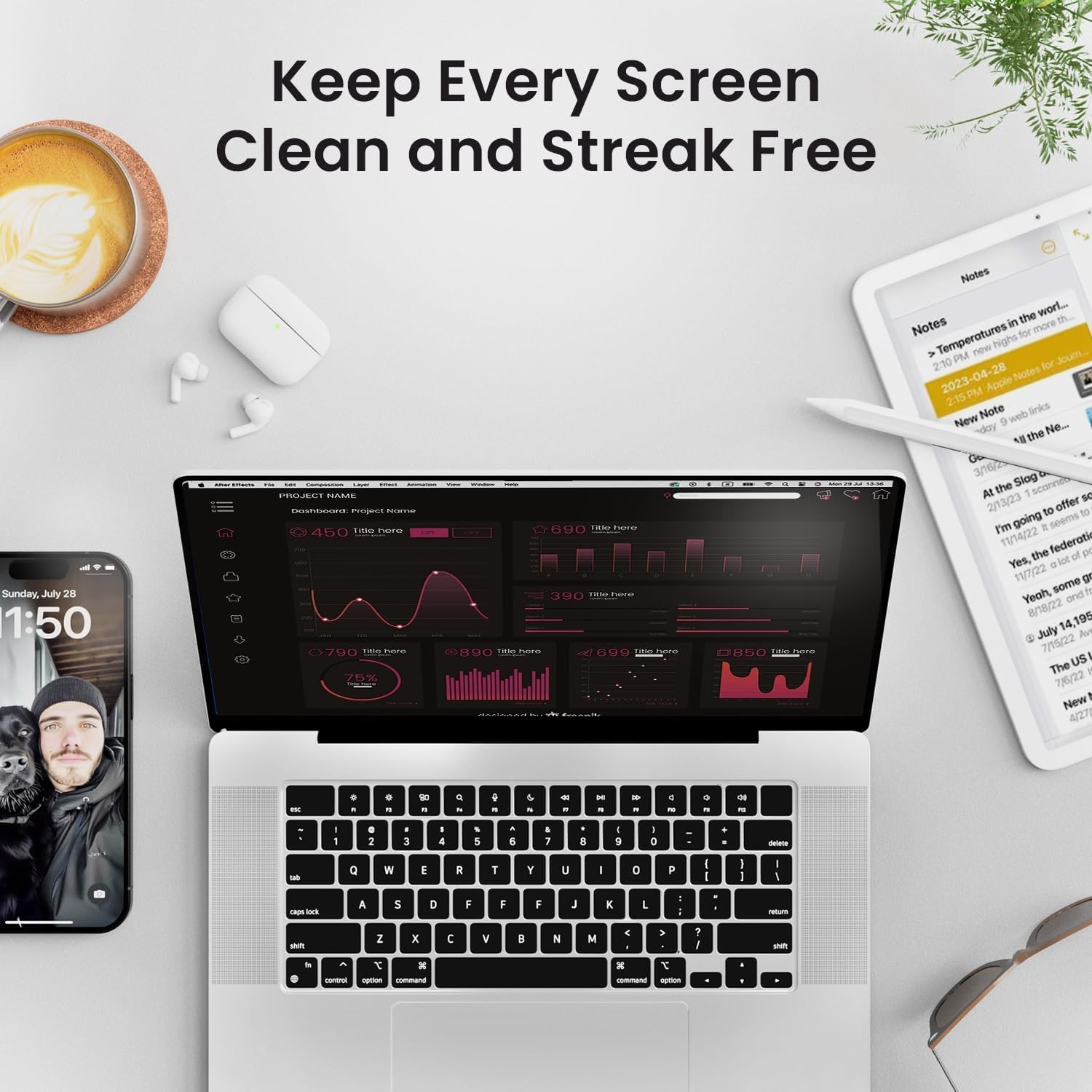 Electronic Screen Cleaner Wipes 40 Pack
