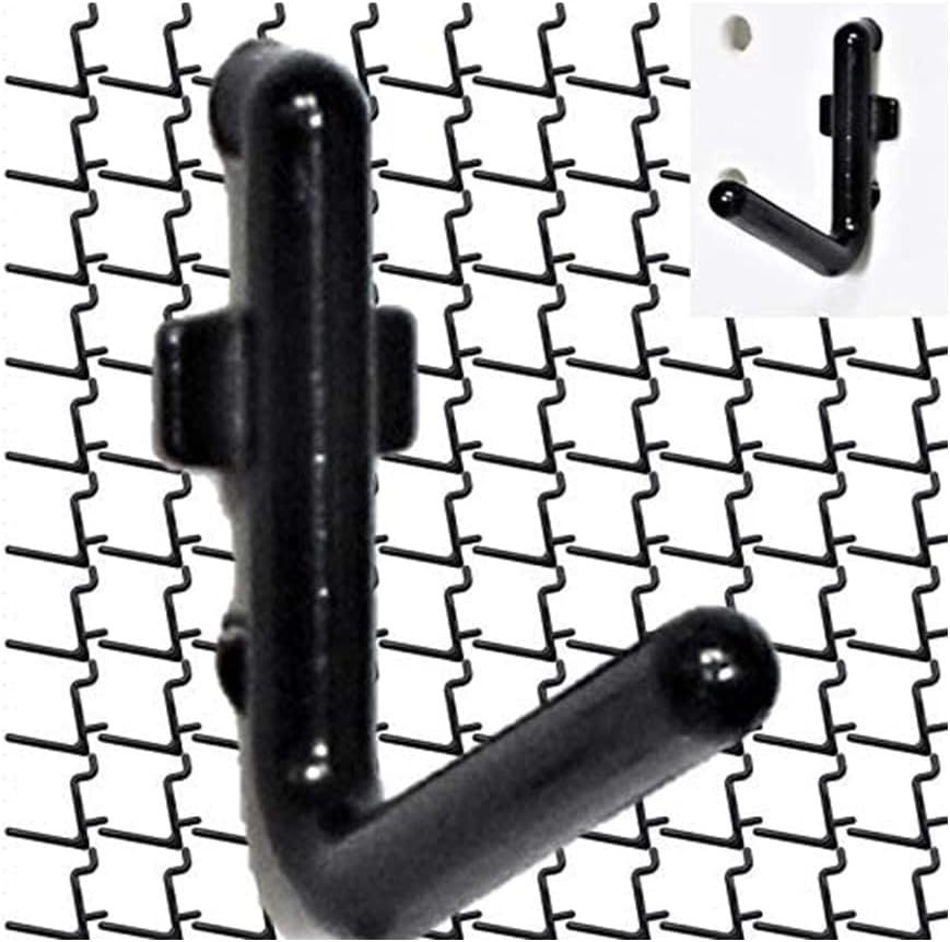 Maximize Space with 100 Black Peg Hooks - Durable, Easy Snap-In Installation
