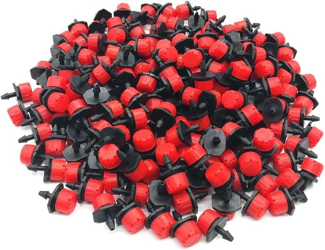 Drip Emitters 100Pk Adjustable Flow 1/4 Inch Garden Lawn Irrigation System