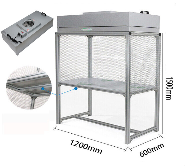 Two Layers Dust Free Room Ventilation Laminar Flow Hood Air Flow Clean Bench NEW