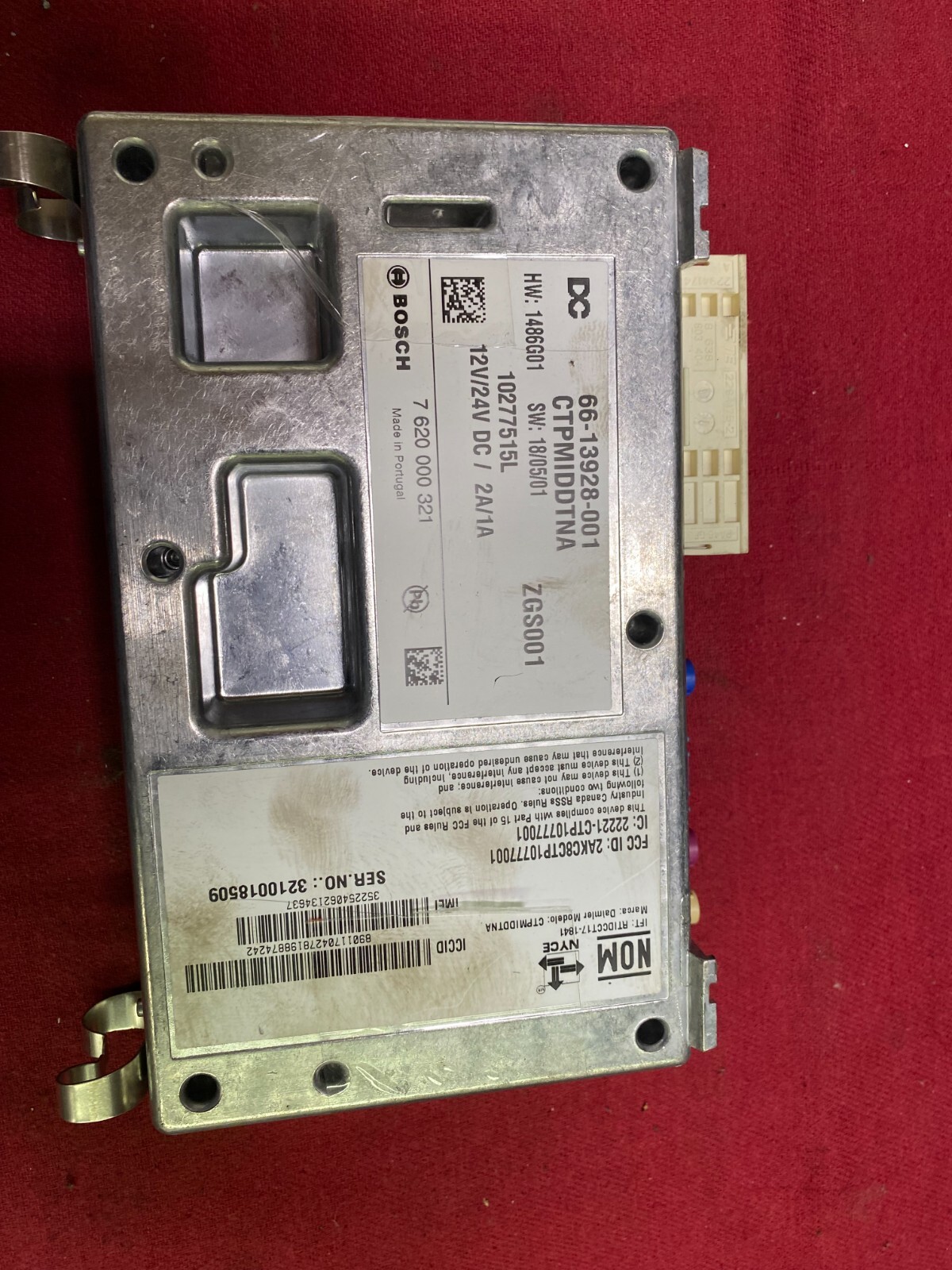 BOSCH 7-620-000-321,  Telematic CONTROL Module. UNIT 66-13928-001 ,VIN KL9432