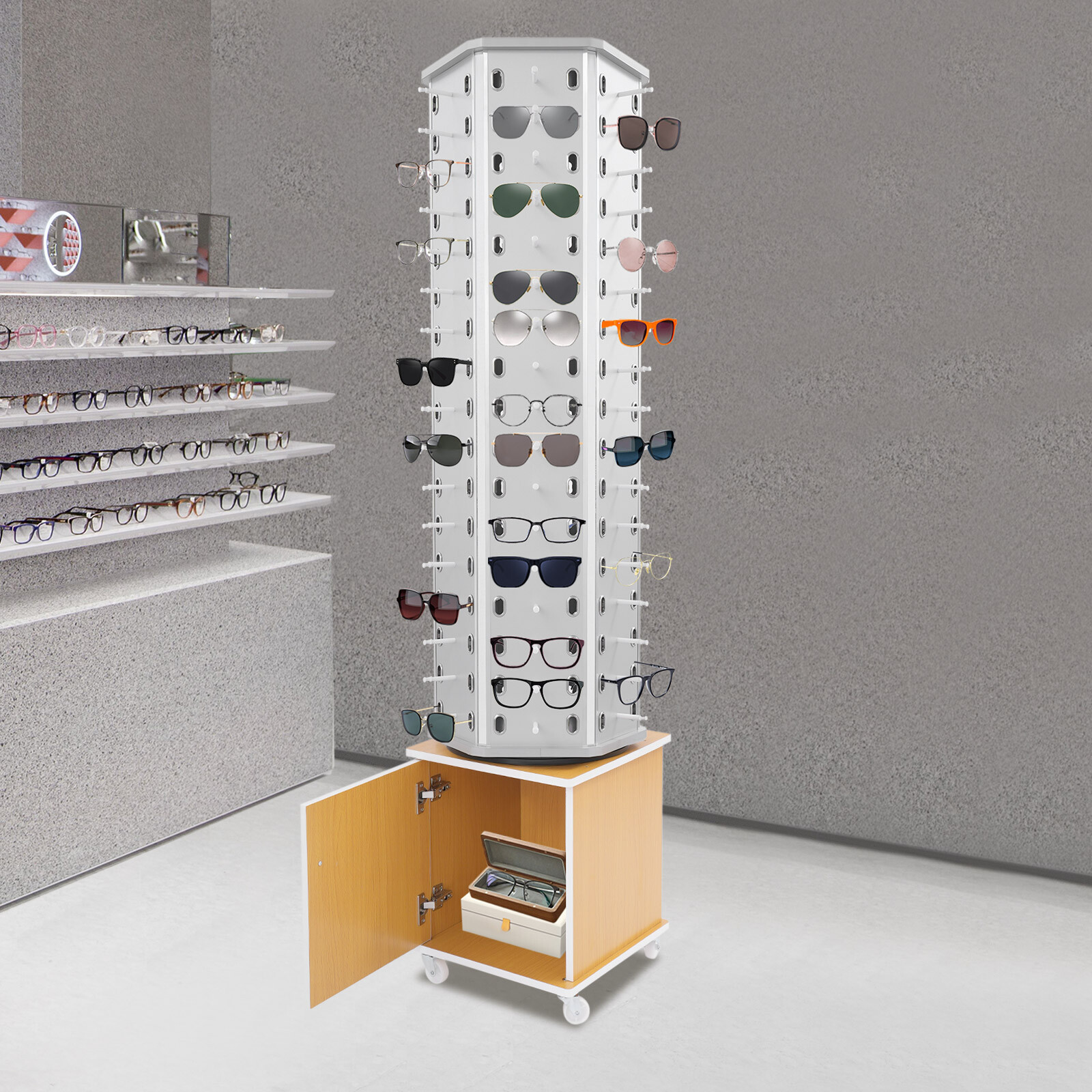 Glasses Storage Display Stand Sunglasses Storage Organizer Eyewear Hanging Rack