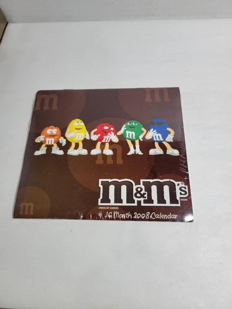 M&M's Candy 2008 16 Month 2008 MINI Calendar Factory Sealed 6" X 6"
