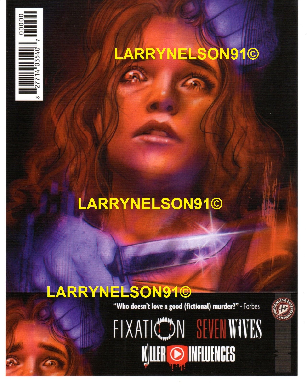 FIXATION SHELF TALKER PROMO IDW 2026 CRIME NEW 7X9 KILLER INFLUENCES  MURDER