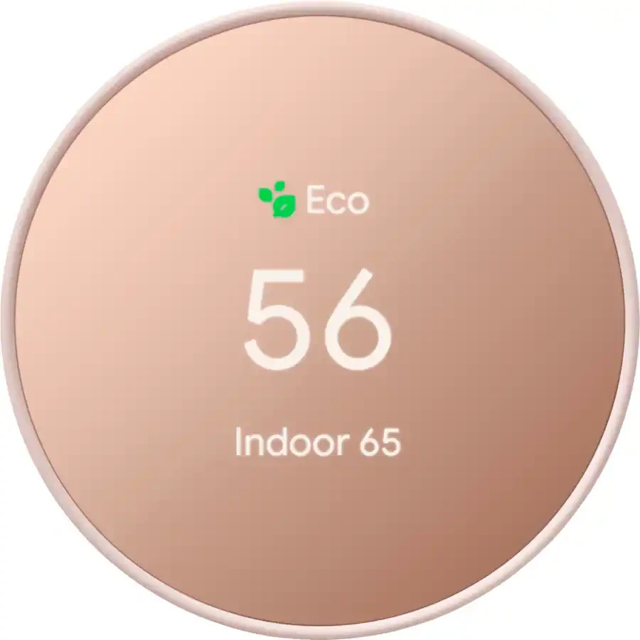 Google Nest Thermostat GA02082-US Smart WiFi Programmable Sand Alexa