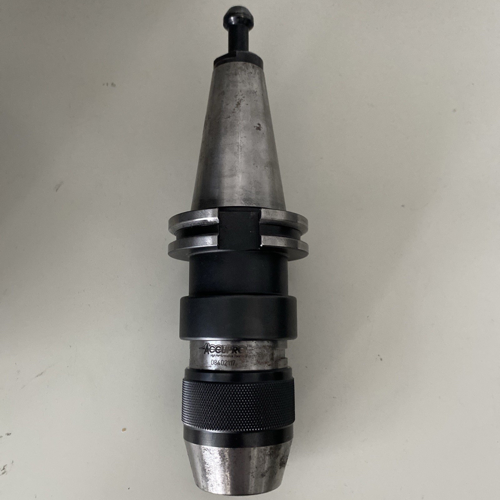 Accupro CAT40, 1/32 to 1/2" Capacity, Integral Shank Drill Chuck Keyless, Tap...