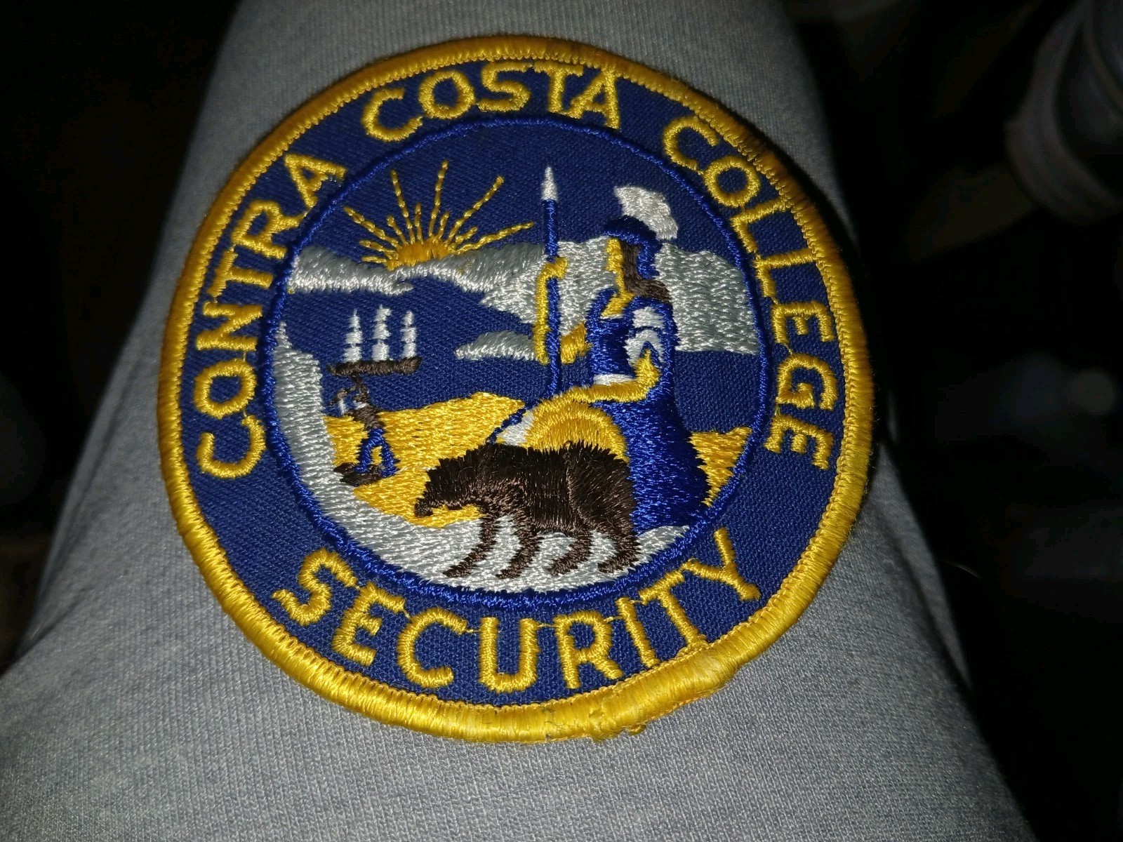 Rare Vintage Early Contra Costa College Security Shoulder Patch