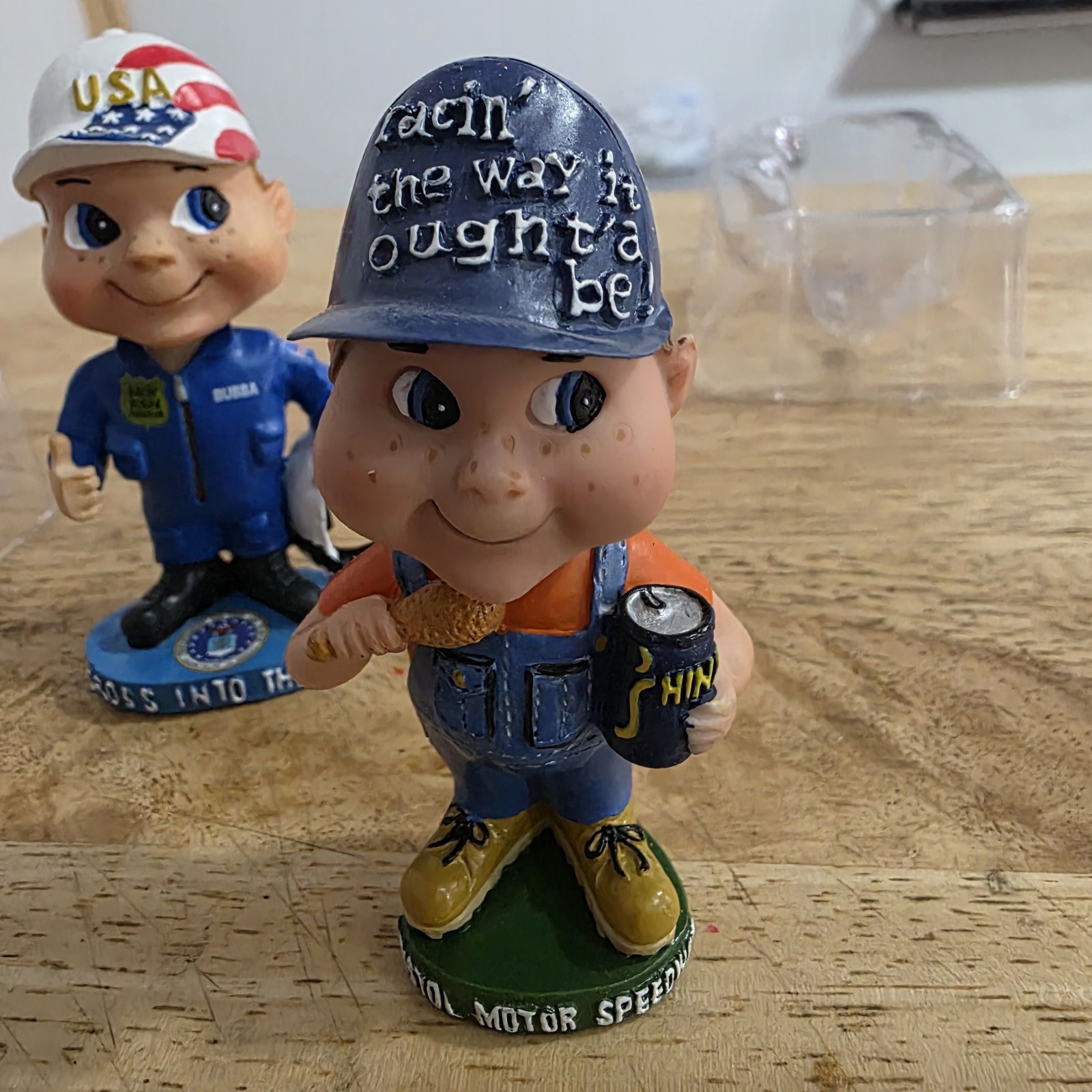 2 Motor Speedway Mini Bobblehead Figures - See Photos.
