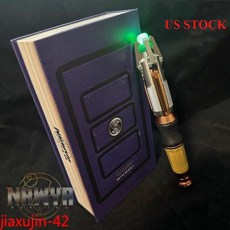 US！Doctor Who 11th Metal Sonic Screwdriver LED Colorful Light Cos Prop Replica