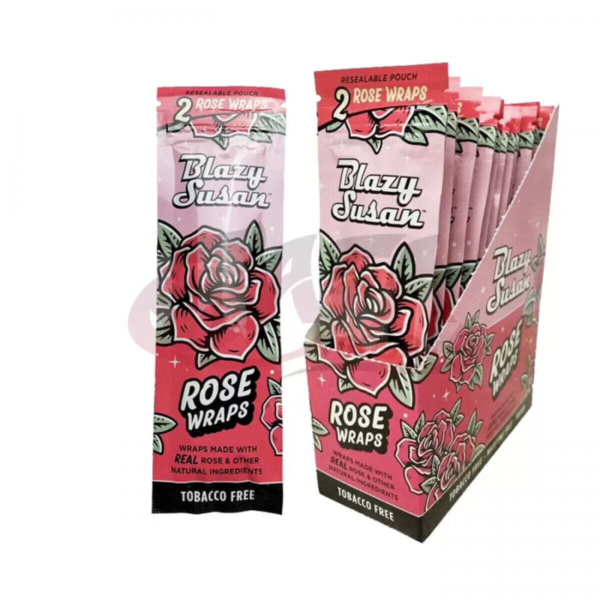 Authentic Blazy Susan Rose Pre-Rolls Wrap 3 Packs Made with Real Rose 6 total