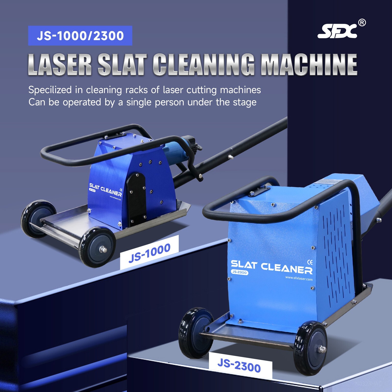 JS-1000 USED Laser Slat Cleaner Laser Cutting Machine Table Cleaner Slag Remover