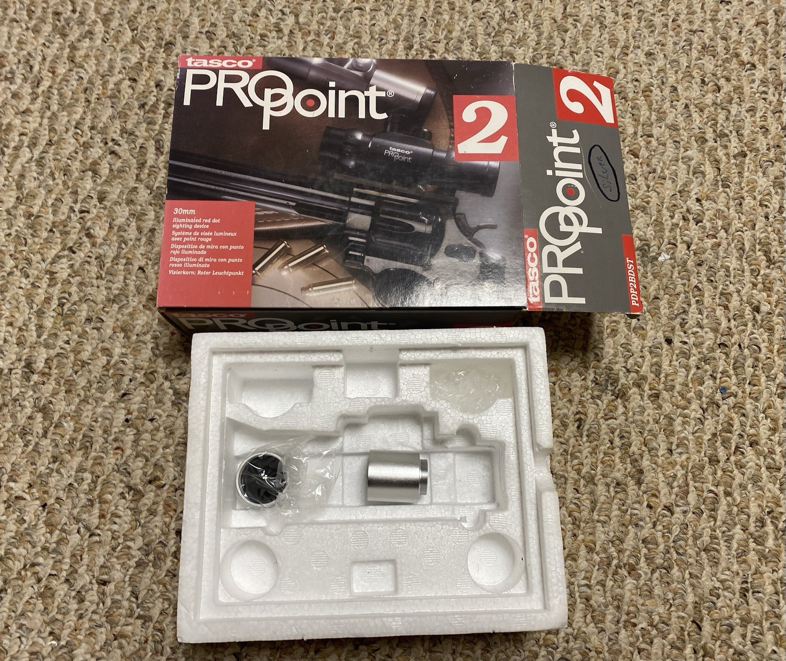 Tasco PDP2 Pro Point 2 Red Dot Scope 30mm Rings Used