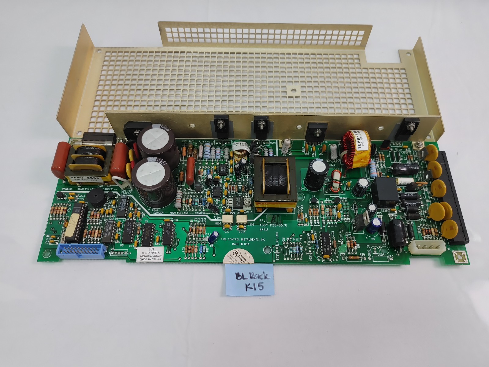 Fire Control Instruments 1120-0570 REV B1 SPSU Switching Power Supply
