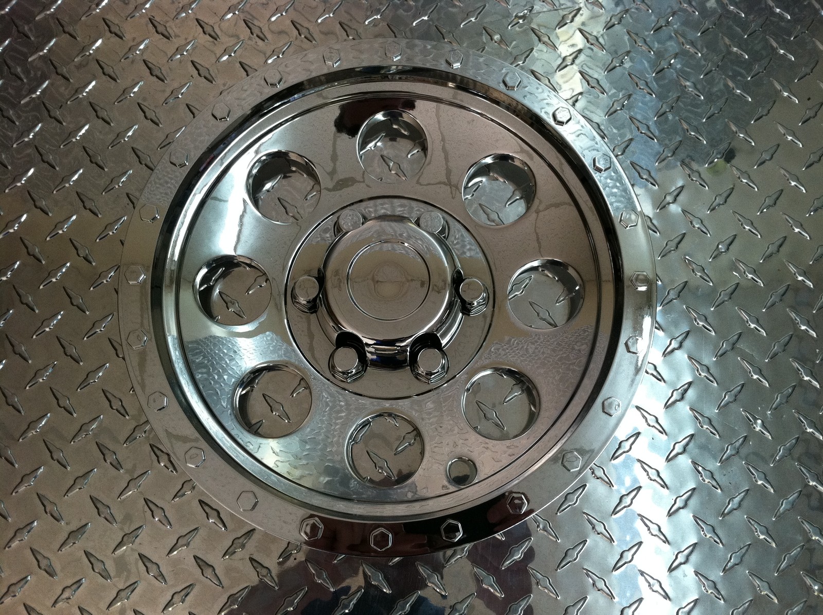 (2) 12" + (4) 6" Chrome Mower Wheel Hub Cap Rim Covers SHARP!! Phoenix USA