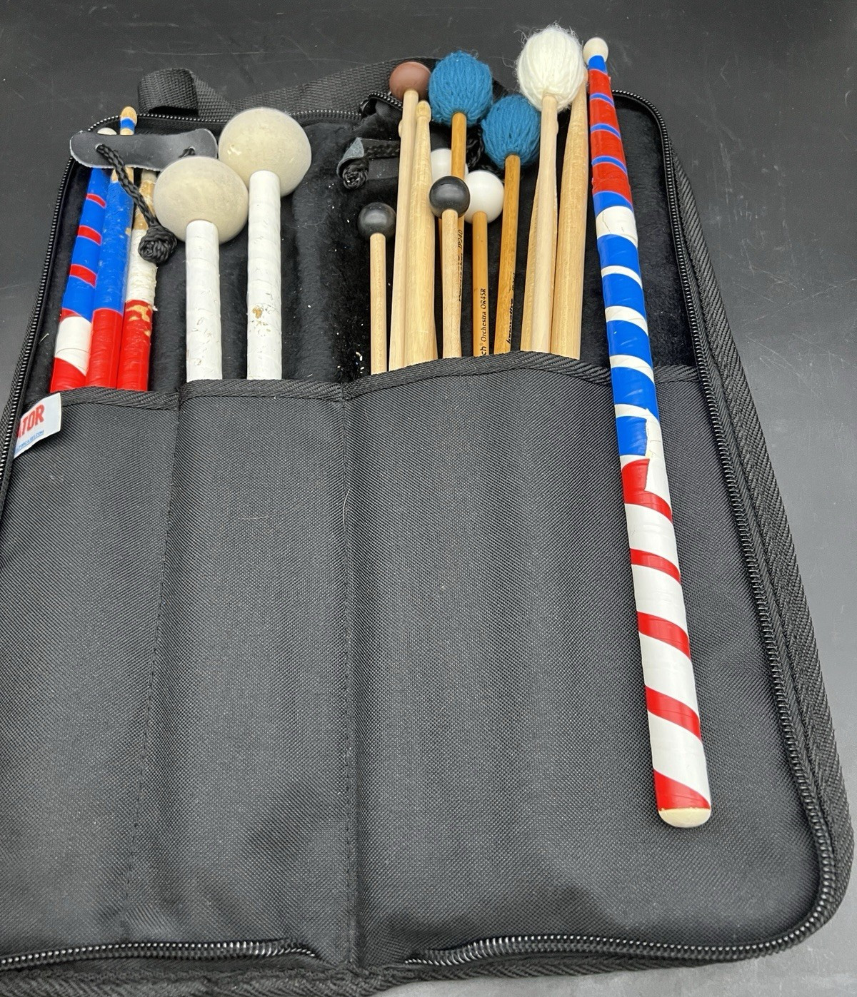 Gator Gig Bag with 18 Drumsticks and Master Key Pitch Instrument