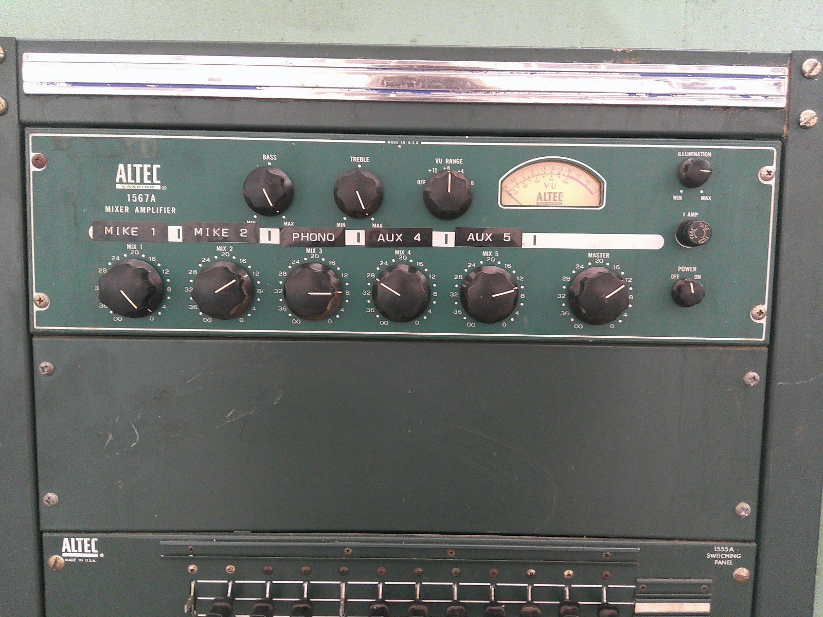 Altec Mixer and Amplifier Cabinet For Parts
