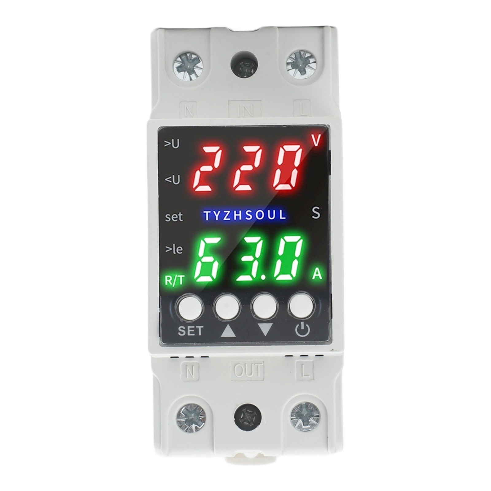 Voltage Protector Smart Device Dual Display LCD Over Under for current Control