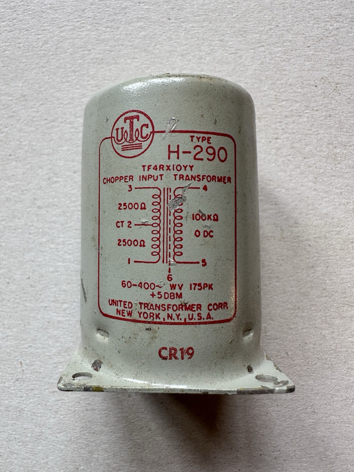 Vintage UTC H-290 Transformer Rare h290