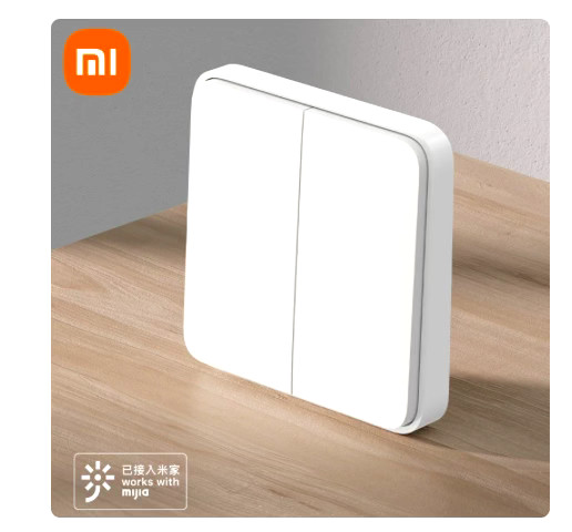 Xiaomi Smart Wireless Switch Double Keys No-wiring Long Endurance Free Placed