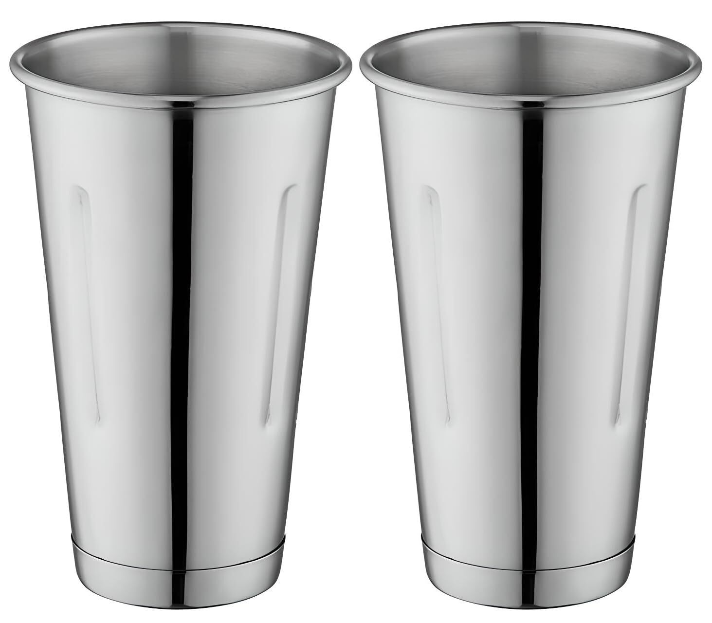 OCS Parts 2-Pack 7" Stainless Steel Malt and Milkshake Mixing Cups| 30 Ounces