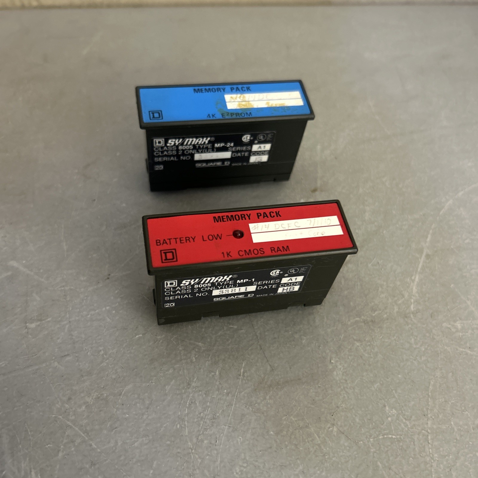 Square D SY/MAX Class 8005 Type MP-1 And MP-24 Memory Packs / Both Included