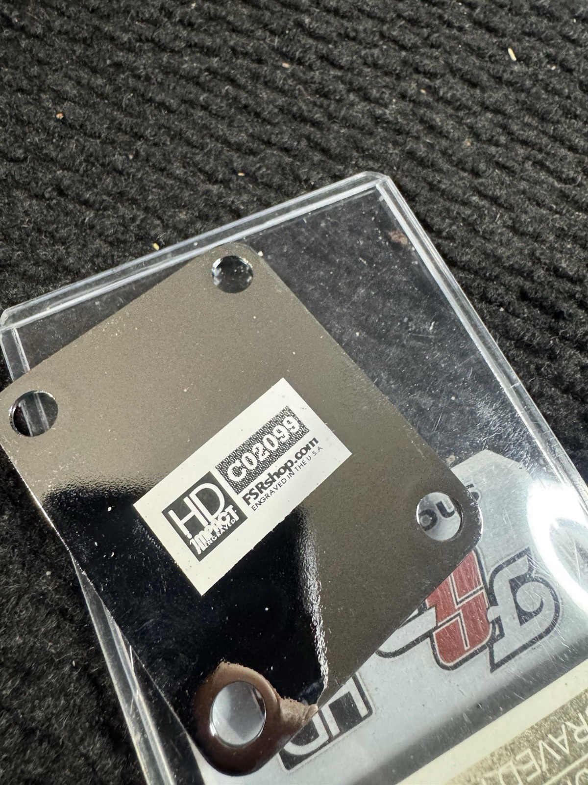 "Custom Built" Engraved Guitar Neck Plate -