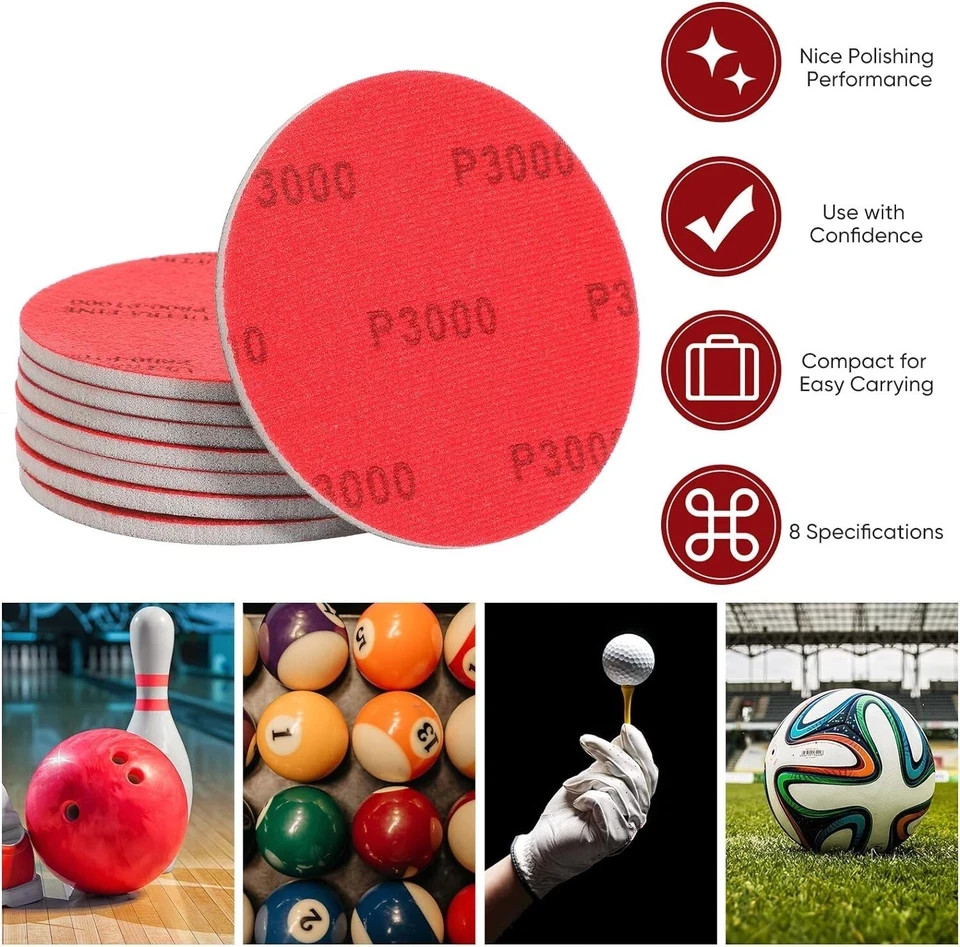 Bowling Ball Sanding Pad Set 8 Pack Bowling Ball Surface Sanding Pads Bowlin