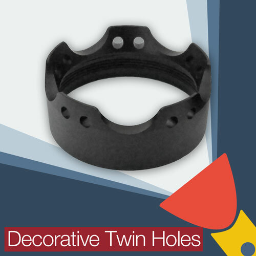 Crenellated Strike Bezel Talon Face Cap for Maglite D C Cell Torch Flashlight