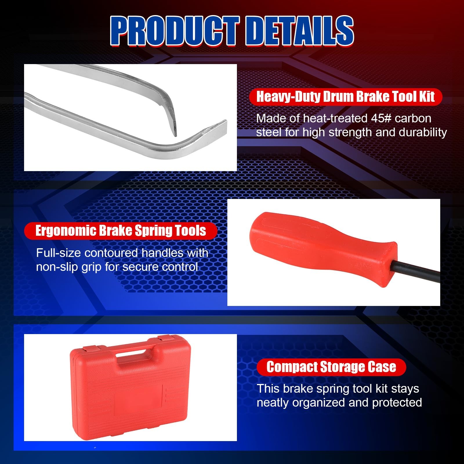 NYXOVA 8PCS Drum Brake Tool Kit, Spoon Set with Spring...