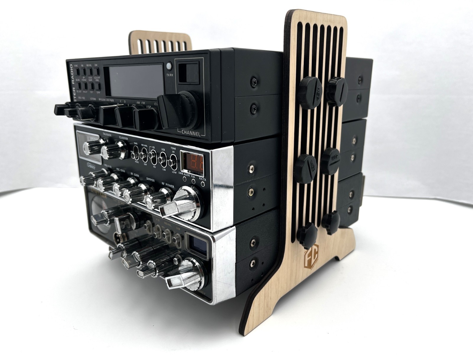 CB Ham radio stand, Holds 3 radios