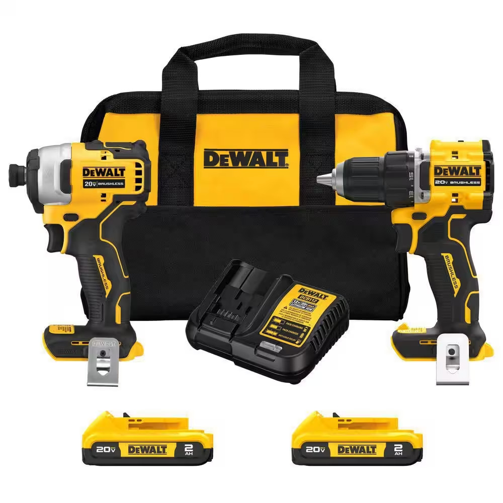 ATOMIC 20-Volt MAX Lithium-Ion Cordless Combo Kit (2-Tool) with (2) 2.0Ah Batter