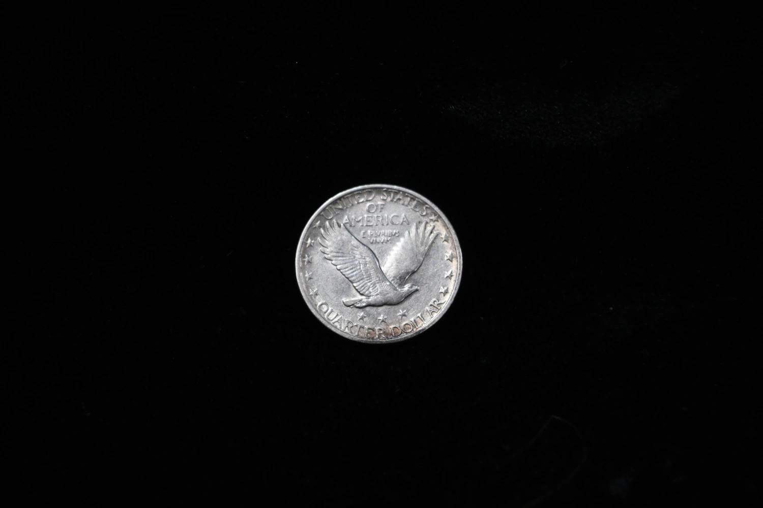 1919-D 25c Standing Liberty Silver Quarter - Cleaned