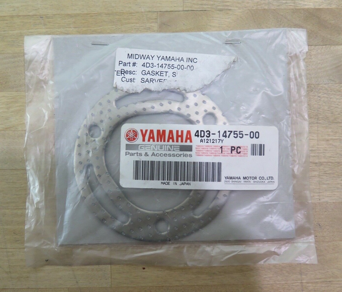 OEM Yamaha Silencer Gasket 4D3-14755-00 NOS (O7B-3-2)