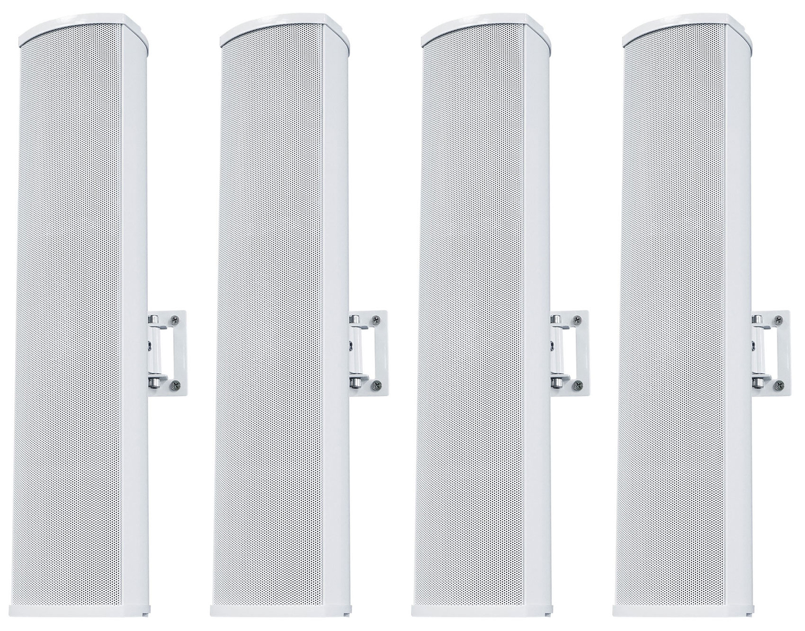 (4) Rockville WET ARRAY 4 White Line Array Speakers For church/School/Auditorium