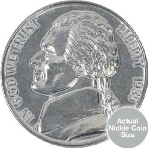 Jumbo Coin - Jumbo Nickel is 3 Inches in Diameter! - Jumbo Metal Coin