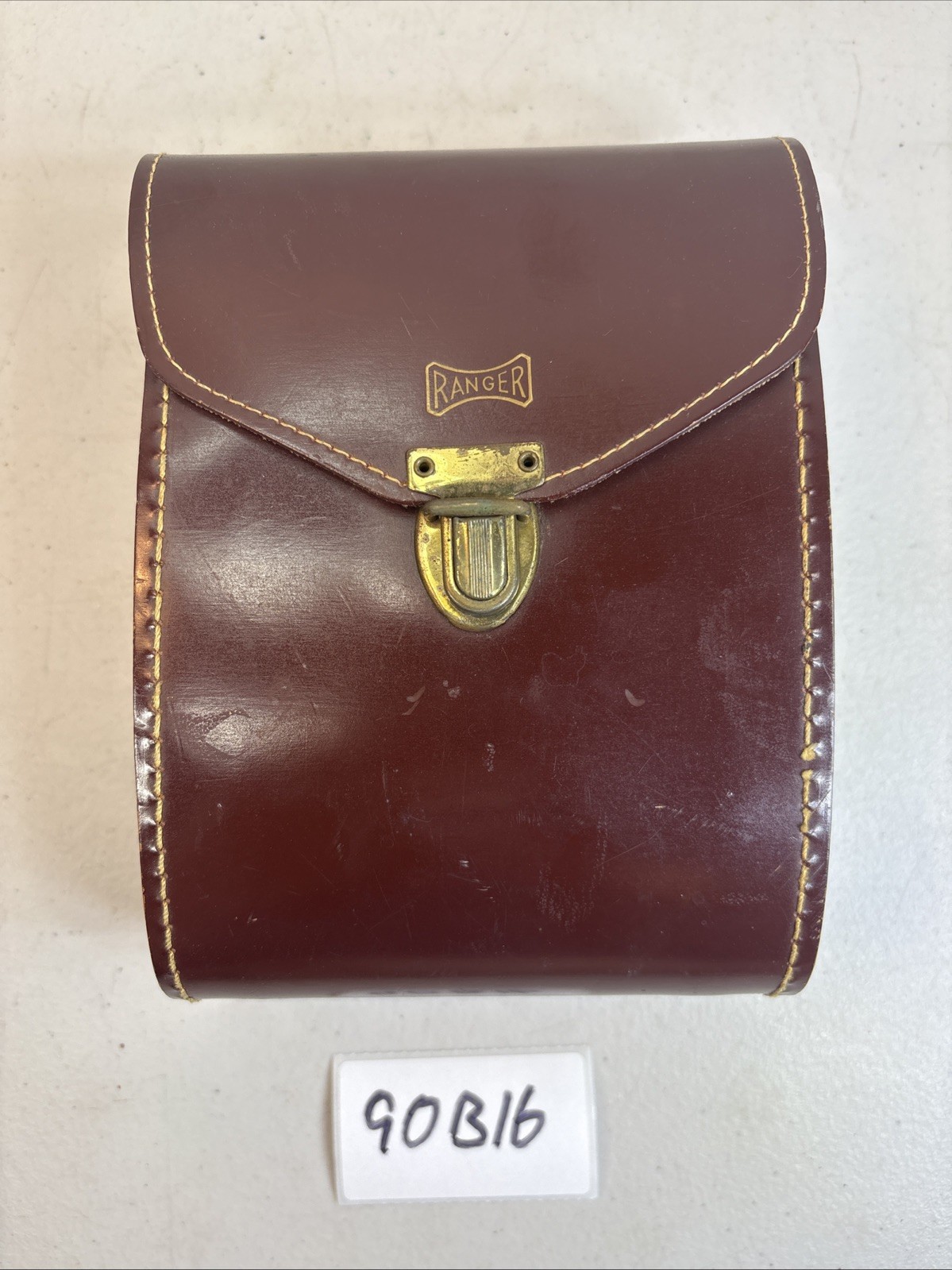 Ranger Binocular Case HOMA Vintage Brass Clasp Leather 90B16