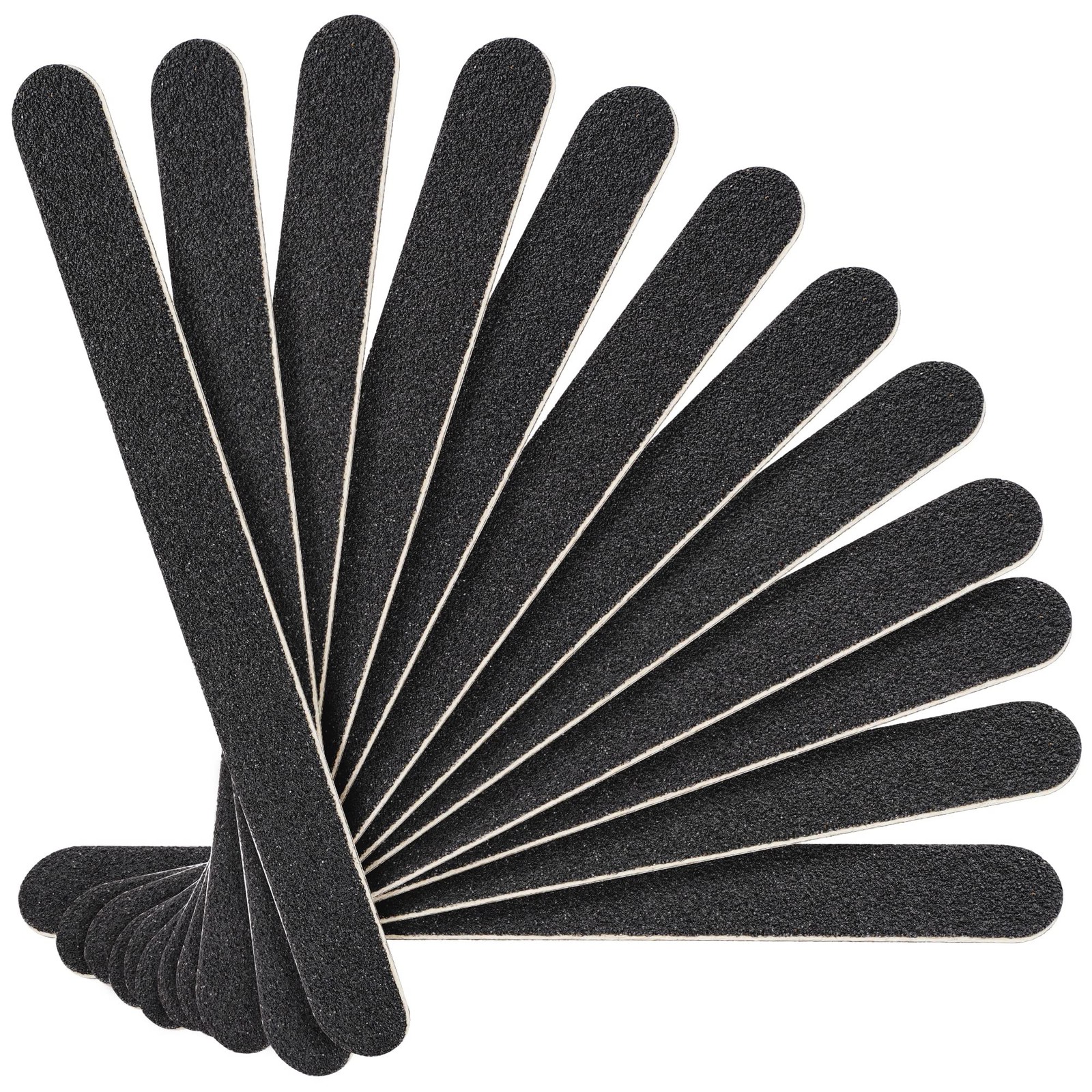 Nail File 12PCS Large Emery Boards 100/180 Grit 7in Long - Light & Thin