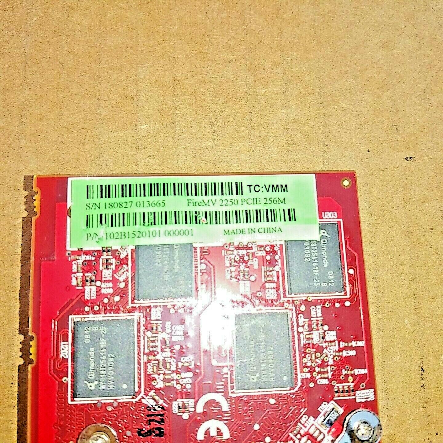 ATI FIREMV 2250 PCIE 256MB GRAPHICS CARD GPU / DELL PULL
