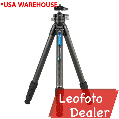 Leofoto LS-324CX Tripod w LH-40LR Ball Head Carbon Fiber with Center Column NEW