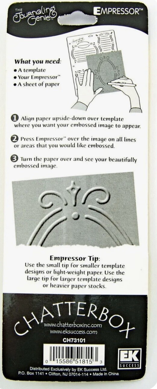 Chatterbox Empressor Rolling Ball Embosser Embossing Tool Journaling Dual Tips