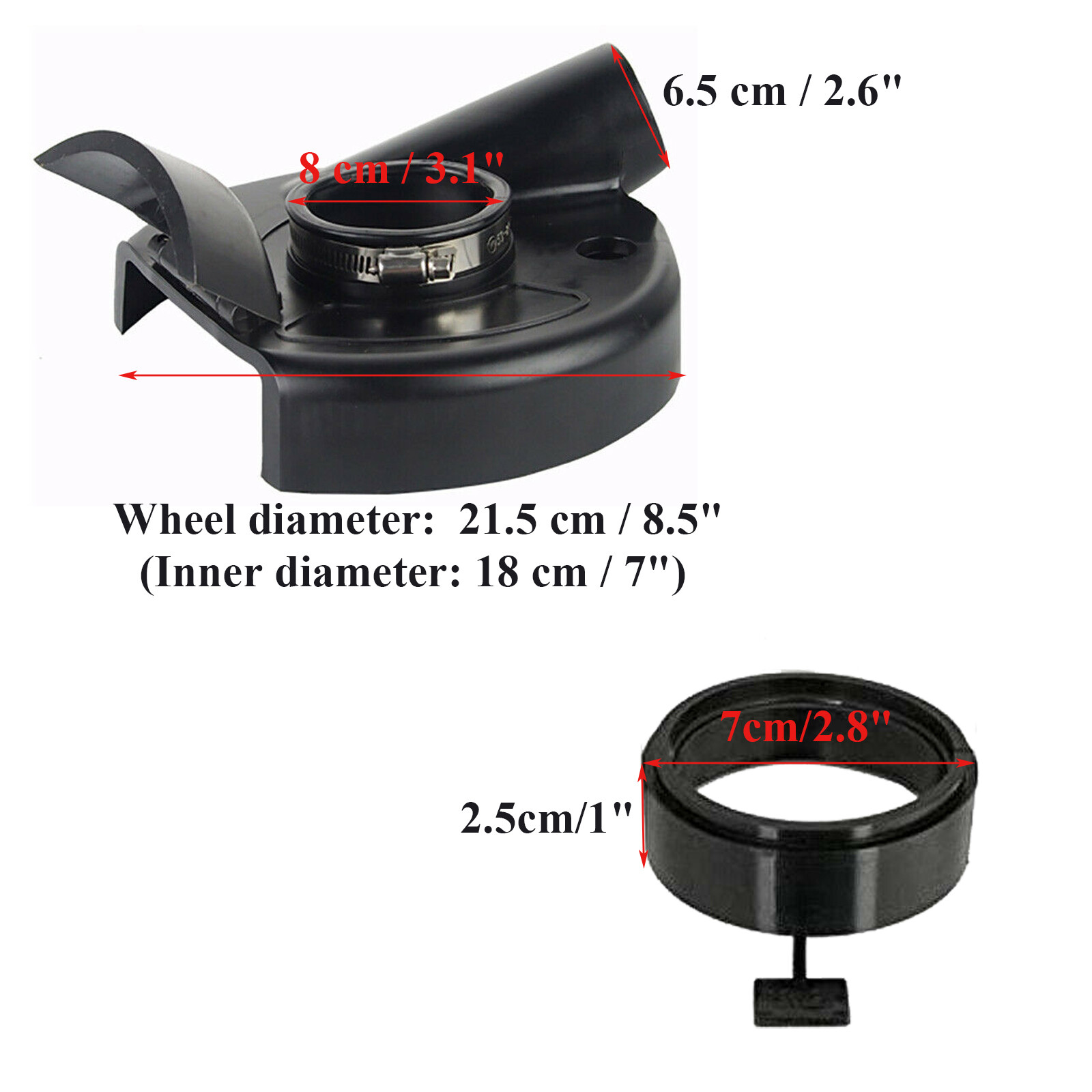 7-Inch Vacuum Dust Shroud for Angle Grinder - Efficient Dust Control Attachments
