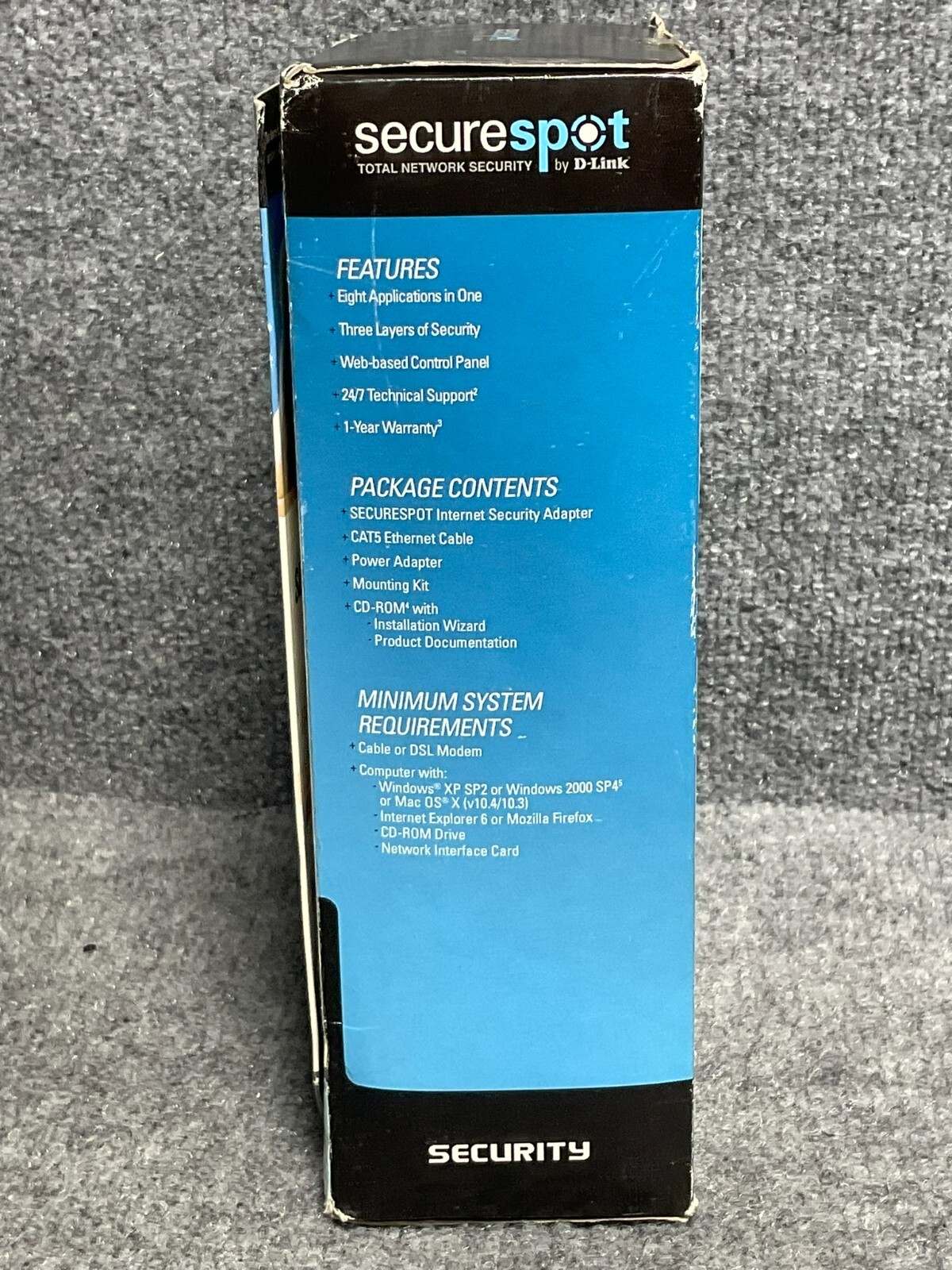 D-Link SecureSpot Internet Security Firewall 4 PC Used