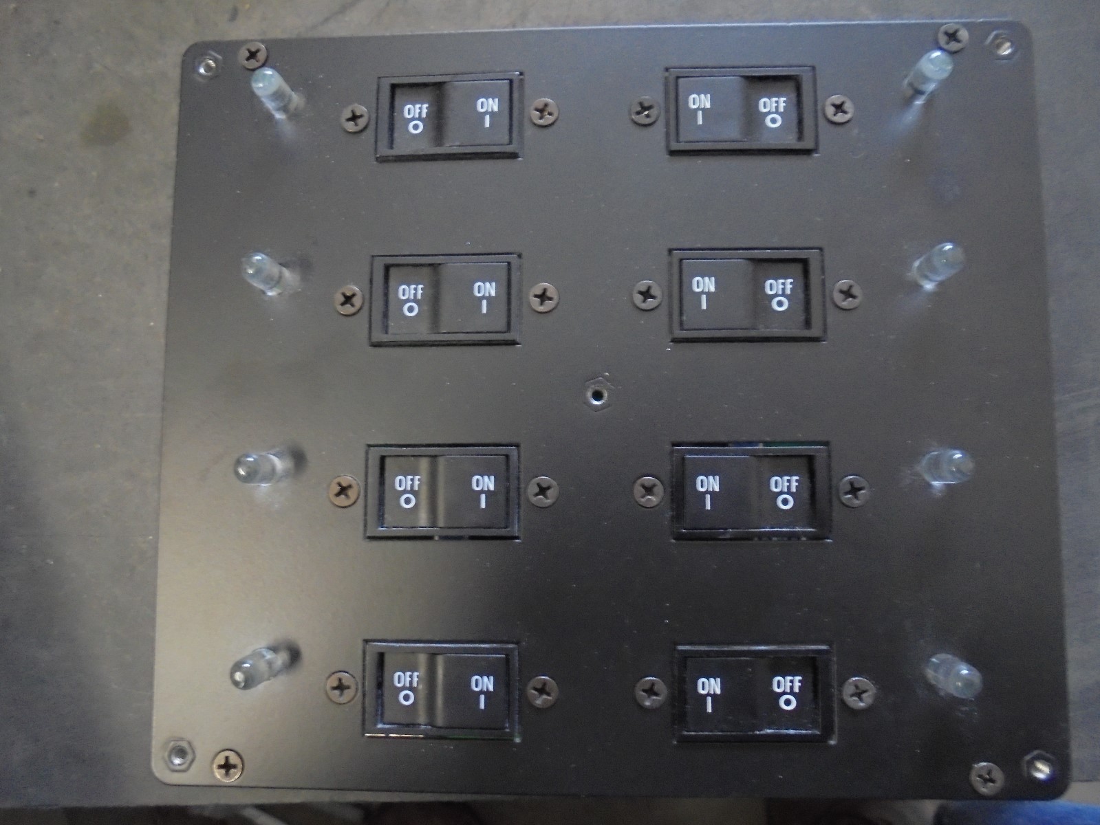 NEW 8 BREAKER PANEL OFF LAZARA YACHT 7.5"L X6.6"H X 4"D  BOAT RV