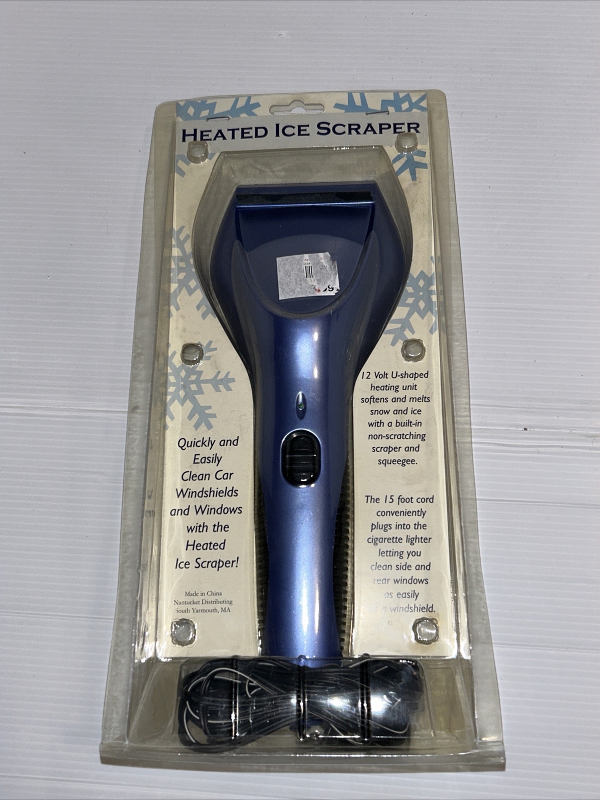 12V Car Auto Electric Heated Windshield Window Ice Scraper Snow Melter 15Ft Cord